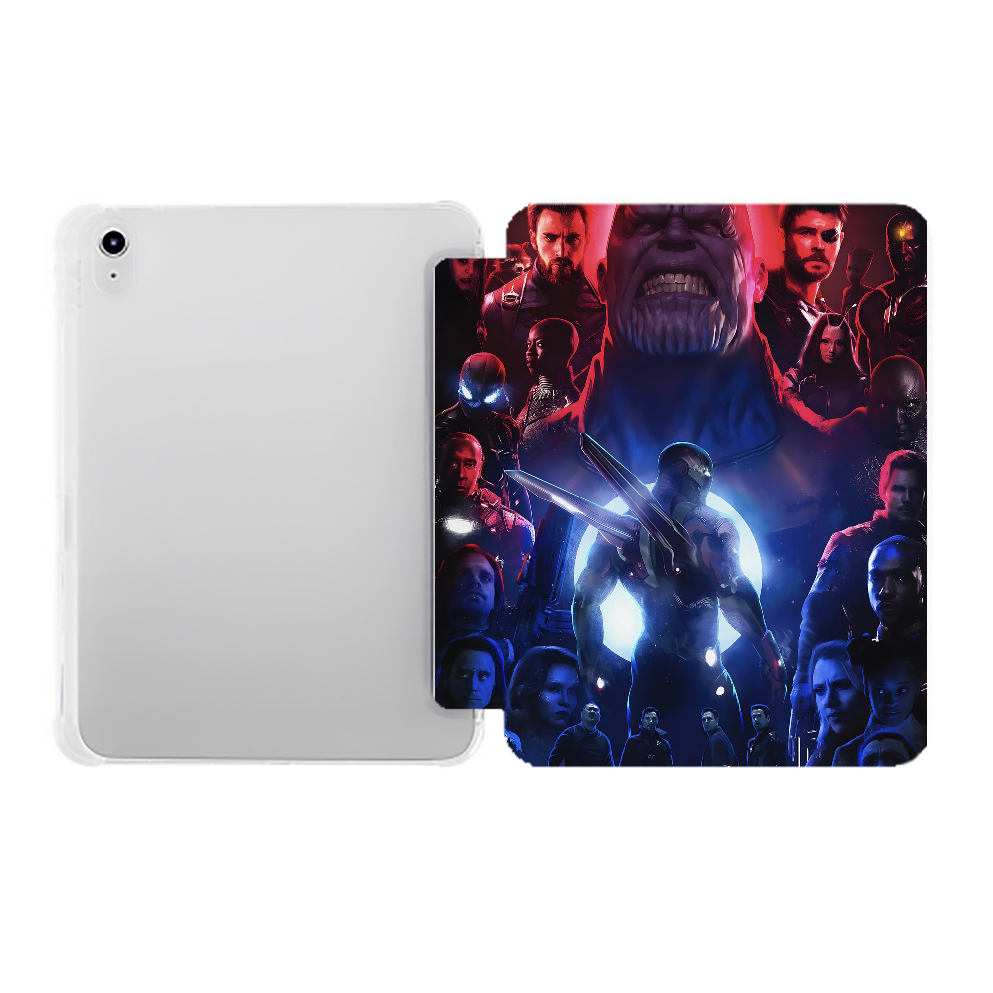 （画像用） アベンジャーズ The Avengers IPad ケース ペン収納付き 三つ折りスタンド PUレザー×シリコン 対応機種9.5/10.5/10.9インチ